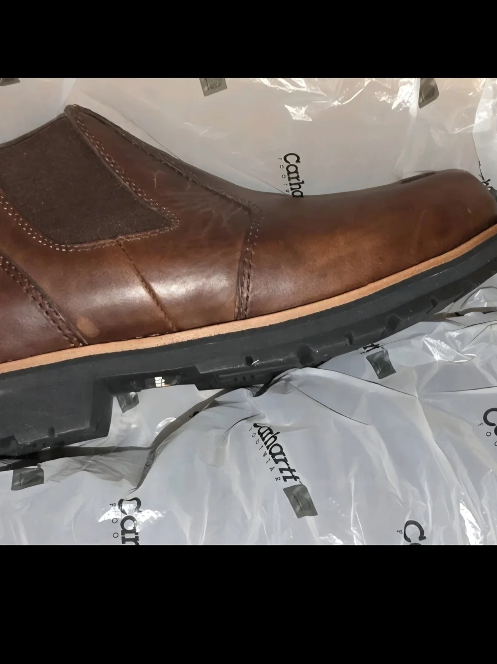 Carhartt Chelsea 3603 Men’s Slip-On Work Boots Brown Leather 10EE Wide
